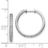 14k White Gold Diamond Hinged Hoop Earrings - EM-8B59FE1C-1568