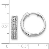 14k White Gold Diamond Hinged Hoop Earrings - EM-9CD874FD-9835
