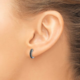 14k White Gold Diamond Hinged Hoop Earrings - EM-C8039B90-5442