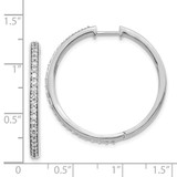 14k White Gold Diamond Hinged Hoop Earrings - EM-CA19FD91-6533