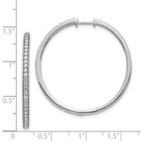 14k White Gold Diamond Hinged Hoop Earrings - EM-F594B1AE-5987