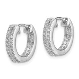 14k White Gold Diamond Hinged Round Hoop Earrings - EM-5D803102-2305