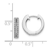 14k White Gold Diamond Hinged Round Hoop Earrings - EM-5D803102-2305