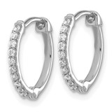 14k White Gold Diamond Hoop Earrings - EM-7B8860E9-3244