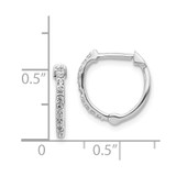 14k White Gold Diamond Hoop Earrings - EM-7B8860E9-3244