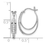 14k White Gold Diamond Hoop Earrings - EM-F7EB6BEB-4316