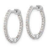 14k White Gold Diamond In/Out Hinged Hoop Earrings - EM-51E87A38-6407
