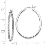 14k White Gold Diamond In/Out Hoop Earrings - EM-9A7C59C9-5322