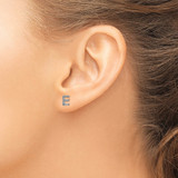 14k White Gold Diamond Initial E Earrings - EM-53AD02A3-4204