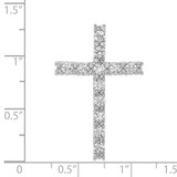 14k White Gold Diamond Latin Cross Pendant - PM-AFB4BB90-1668