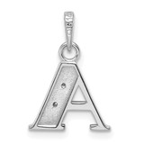 14K White Gold Diamond Letter A Initial Pendant - YC-E0E59795-1274