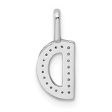 14K White Gold Diamond Letter D Initial Pendant - PM-3710FC48-3778