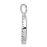 14K White Gold Diamond Letter D Initial Pendant - PM-827A081F-1031