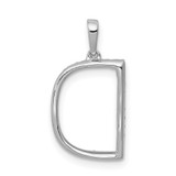 14K White Gold Diamond Letter D Initial Pendant - PM-827A081F-1031