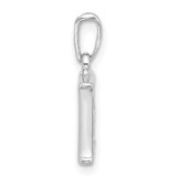 14K White Gold Diamond Letter E Initial Pendant - YC-00A0E40F-1692