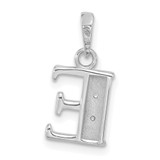 14K White Gold Diamond Letter E Initial Pendant - YC-00A0E40F-1692
