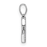 14K White Gold Diamond Letter G Initial Pendant - PM-415D23D3-5949