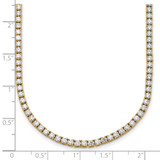 14k 10 carat Lab Grown Diamond VS/SI+ G+ Complete Round 20 inch Straight Tennis Necklace