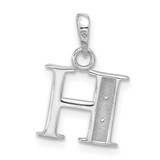 14K White Gold Diamond Letter H Initial Pendant - YC-6F109C03-1650