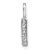 14K White Gold Diamond Letter I Initial Pendant - PM-70C9CBCD-1361
