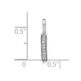 14K White Gold Diamond Letter I Initial Pendant - PM-70C9CBCD-1361