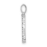 14K White Gold Diamond Letter I Initial Pendant - PM-C33CA827-2485