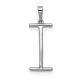 14K White Gold Diamond Letter I Initial Pendant - PM-C33CA827-2485