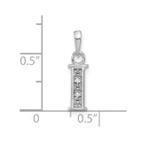 14K White Gold Diamond Letter I Initial Pendant - YC-11766248-6187