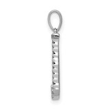 14K White Gold Diamond Letter J Initial Pendant - PM-16F0EB41-3162