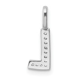 14K White Gold Diamond Letter L Initial Pendant - PM-5C1CDF8F-1763