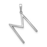 14K White Gold Diamond Letter M Initial Pendant - PM-926674D5-2159