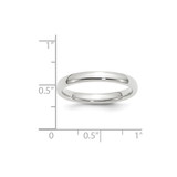 10k White Gold 3mm Standard Weight Comfort Fit Wedding Band Size 11