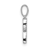 14K White Gold Diamond Letter R Initial Pendant - PM-CEB1F139-6854