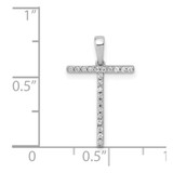 14K White Gold Diamond Letter T Initial Pendant - PM-49829F89-8930