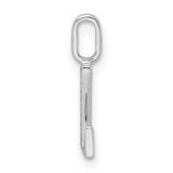 14K White Gold Diamond Letter Z Initial Pendant