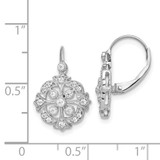 14k White Gold Diamond Leverback Earrings - EM-E1AFF04F-2158