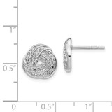 14k White Gold Diamond Love Knot Earrings - EM-6CB4A7E4-7740