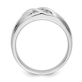 14k White Gold Diamond Mens Ring - RM-70B65402-9913