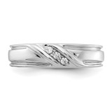 14k White Gold Diamond Mens Ring - RM-70B65402-9913