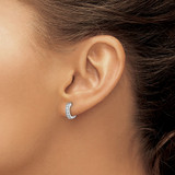 14k White Gold Diamond Milgrain Hinged Hoop Earrings - EM-A6ACBAF0-6349