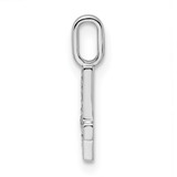 14k White Gold Diamond Number 4 Pendant