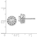 14k White Gold Diamond Semi-mount Stud Earrings - EM-762E61CE-9225