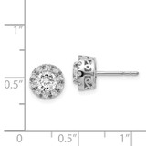 14k White Gold Diamond Semi-mount Stud Earrings - EM-8A6FF593-3710
