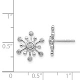 14k White Gold Diamond Snowflake Earrings - EM-6F431E78-4229