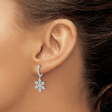 14k White Gold Diamond Snowflake Earrings - EM-E0343923-5065