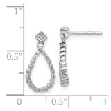 14k White Gold Diamond Teardrop Post Earrings - EM-3D69B4B8-7639