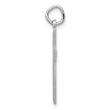 14k White Gold Diamond-cut Cross Pendant - K3-30B54EA5-7876
