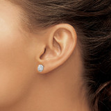 14k White Gold Diamond-cut Sand Dollar Earrings