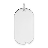 14K White Gold Dog Tag Disc Charm - XW-935CCFA5-2354