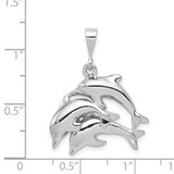 14k White Gold Dolphin Charm - WC-E7125433-7531